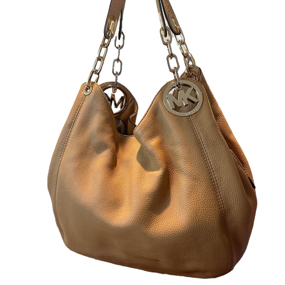 Vintage Michael Kors Fulton Large Brown Leather Shoulder Bag